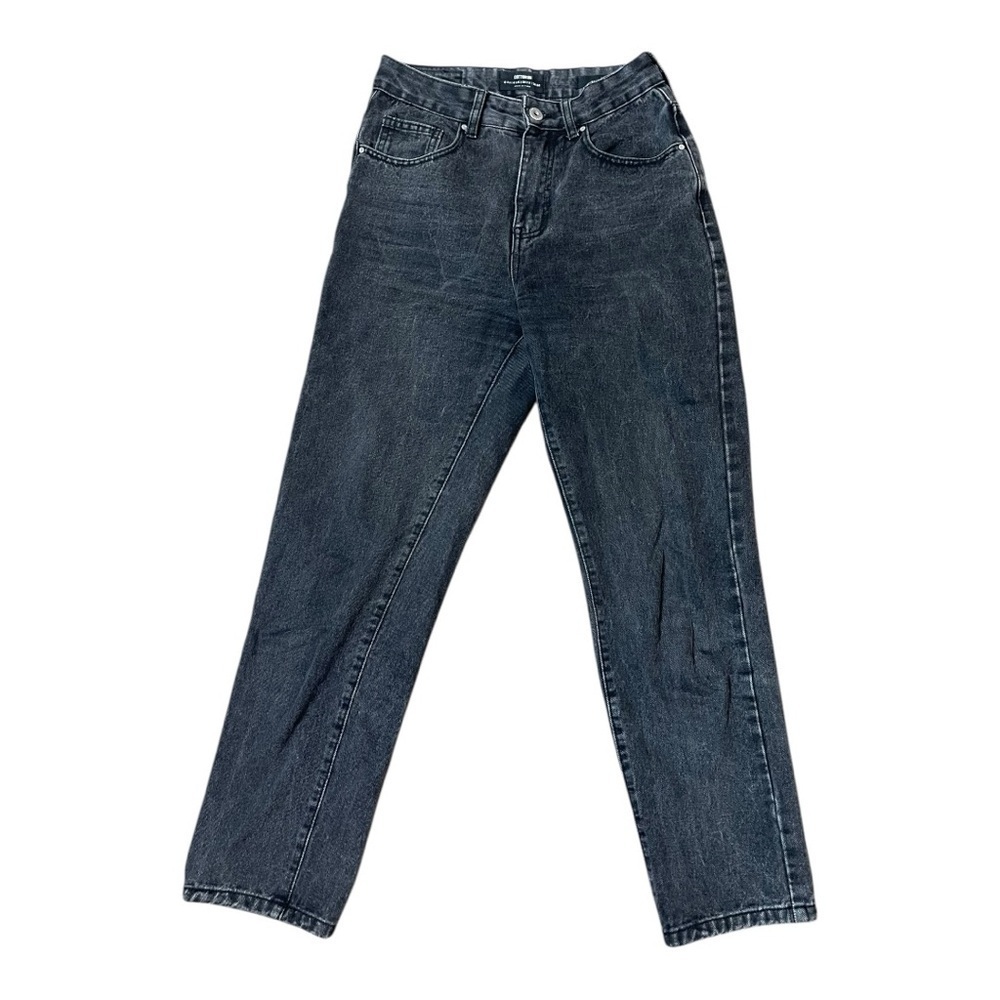 Cotton:On High Waisted Mom Jean Black Wash Ankle Cropped size 4